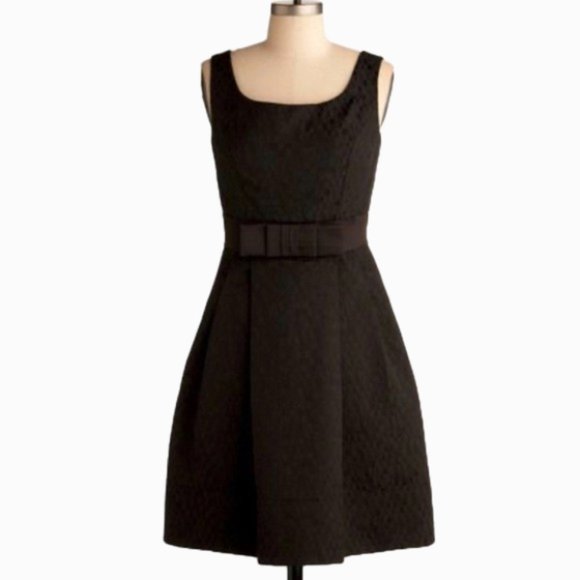 Max and Cleo Ribbon Waist Black Dress - Picture 2 of 5